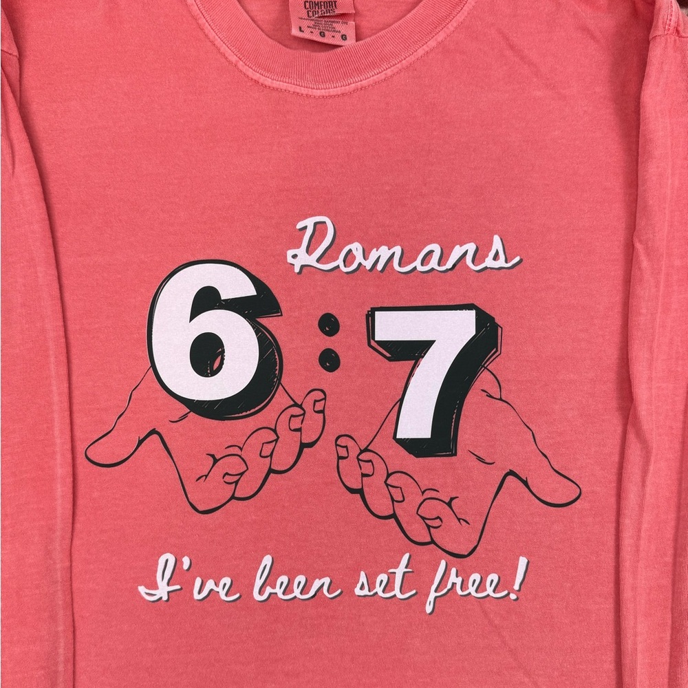 Pink Graphic Long Sleeve Shirt